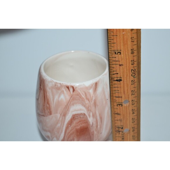 Montana clay Art Pottery Goblet Cup Pink Swirl Ella Arthur Vtg - Picture 4 of 6